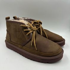 Ugg Classic Neumel Chukka Weather Boots Chestnut Size 10 Brand New Unused No Box Size 10 Ugg Chelsea Boots, Black Chukka Boots, Waterproof Leather Boots, Suede Chukkas, Shoes Ugg, Chukka Boots Men, Ugg Classic Short, Brown Leather Ankle Boots, Weather Boots