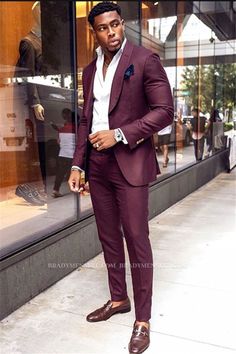 BradyMensuit made this Trendy Burgundy Two Piece Mens Suit | SHOPBOP Shawl Lapel Custom Prom Outfit with rush order service. Discover the design of this Burgundy Solid Shawl collar Single Breasted mens suits cheap for prom, wedding or formal business occasion. Suit With Shawl, Tan Suits, Suits Style, Prom Suit, Prom Outfit, Fitted Blazer Jacket, Slim Fit Blazer, Burgundy Suit, Prom Suits