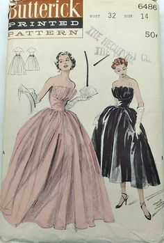 an old fashion sewing pattern for a dress