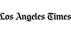 the los angeles times logo on a white background