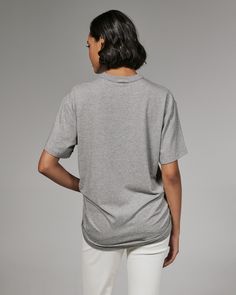 An oversized 4-way stretch cotton tee made intentionally boxy, with the perfect amount of slouch. Wear it with shorts or your favorite pair of jeans. Details Model is 5'9" and wears a size small. Care: Turn inside out. Machine wash cold on delicate cycle with similar colors. Tumble dry on low. Iron on low if needed. Composition: 57% Cotton | 38% Modal | 5% Spandex Jeans Details, Everyday Tote, Boyfriend T Shirt, Boyfriend Tee, Low Iron, Wear It, Stretch Cotton, Heathers, Short Sleeve Shirt