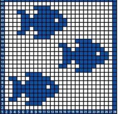 a blue and white cross stitch pattern with numbers in the shape of flowers on it