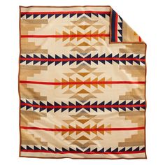 Indulge in luxurious comfort with an extra special touch of Americana. The Pendleton Medicine Bow Blanket celebrates the iconic Medicine Bow Mountains in Wyoming, expertly loomed and woven of pure virgin wool in a two-sided design for an authentic and stylish look that is sure to make a statement. Let it wrap you in cozy warmth while adding a timeless beauty to your home. Size: 64" x 80" Unnapped; fabric is uncombed for sharper pattern definition Whipstitch binding Pure virgin wool/cotton Fabric Pendleton Oregon, Pendleton Woolen Mills, Secluded Beach, Native American Tribes, Blankets For Sale, Bed Blanket, Blanket Pattern, Camper Van, Wyoming