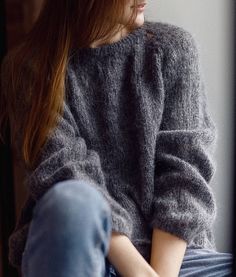 This soft sweater will warm you in the coldest days. Its weight is only 200g, and the heat is a whole ton. Model size: S (85-75-96) Height - 168cm Measurements of sweater: length ~ 68cm (26.77'') width ~ 59cm (23.23'') This gentle creation requires careful care, so you need to wash it with your hands in cold water. More options for winter hats and sweaters you can see in my store: https://www.etsy.com/shop/ClothingGeometry You are welcome! Alpaca Cardigan, Gray Winter, Alpaca Sweater, Sweater Oversized, Sweater Oversize, Hand Knitted Sweaters, Mohair Sweater, Pullover Sweater Women, Cozy Sweater