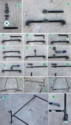 the instructions for how to make a diy bike rack