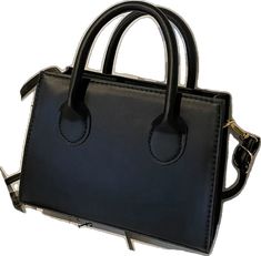 Black Square Bags With Detachable Handle, Black Square Bag With Detachable Handle, Black Square Satchel With Detachable Handle, Black Square Bag With Top Carry Handle, Black Square Satchel With Top Carry Handle, Black Bag With Top Carry Handle And Square Shape, Black Square Box Bag With Detachable Handle, Black Rectangular Bag With Detachable Handle, Black Square Bag With Adjustable Strap