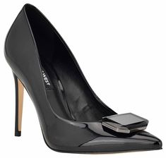 PRICES MAY VARY. Turn heads in the Nine West Faras dress pumps! This pump features a high stiletto heel, modern pointy toe and a fashionable embellishment on the upper. This pump is sure to impress! Founded in 1978, Nine West empowers women to take on the world in style, from day to night. Pointed Toe Slip on Closure 3.98" Heel Height Black Heels Stilettos, Elegant Shoes Heels, Black Stiletto Heels, Fashion Shoes Heels, Heels Stilettos, Elegant Shoes, Black White Dress, Fashion Heels, Pump Dress