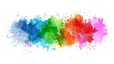 colorful paint splattered on white background royalty - art iste, illustration and design