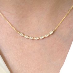 ◈ Diamond Fine Jewelry ◈ ◈ Please check our shop ---> https://etsy.me/3l5L3fn ◈ Necklace Shop ---> https://etsy.me/309mXcW A beautiful diamond necklace perfect for everyday use! This necklace is entirely made with 14K Solid gold (color of your choice) so it will not tarnish! High quality diamonds are used so it will be very sparkly! It will make a great gift for mother's day, anniversary, graduation day and for yourself!! ◈ Item Details ◈ --- Handmade in United States --- Made to Order --- Delicate Marquise Gold Jewelry, Oval Jeweled Necklaces For Anniversary, Gold Necklaces With Jewels In 14k Gold, Yellow Gold Necklace With Jewels In Round Pendant, Yellow Gold Round Pendant Necklace With Jewels, Gold Diamond Pendant Necklace With Jewels, Fine Jewelry Necklaces With Jewels For Anniversary, Gold Diamond Necklace Marquise Cut For Anniversary, Luxury Marquise Diamond Necklace In Dainty Style