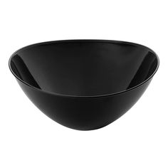 a black bowl sitting on top of a white table