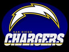 the san diego chargers logo on a black background