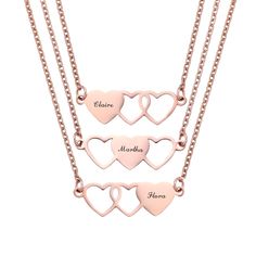 PRICES MAY VARY. ❤️ Personalized Heart Necklace - The heart pendant can be engraved with name, date, coordinates or any other text you want. You can share it with your friends or sisters. ❤️ Durable Material - The necklace is made of high quality stainless steel with polished surface, nickel-free, lead-free and hypoallergenic. It is colorfast and comfortable to wear. ❤️ Applicable Matching - We offer 2/3/4 pieces set for choice, and two colors of silver and rose gold. You can choose your favorit Sister Necklace, Bff Necklaces, Friendship Jewelry, Heart Shaped Necklace, Friendship Necklaces, Surprise Gift, Matching Necklaces, Surprise Gifts, Sister Gifts