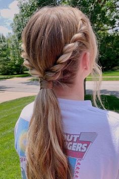 Cute Cheer Hairstyles, Cheer Hairstyles, Softball Hair, Soccer Hairstyles, Soccer Hair, Track Hairstyles, Volleyball Hair, Pony Hairstyles, Softball Hairstyles