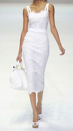 MY THOUGHTS Business Outfit, Little White Dresses, Maxi Skirts, White Outfits, White Fashion, Look Chic, A Dress