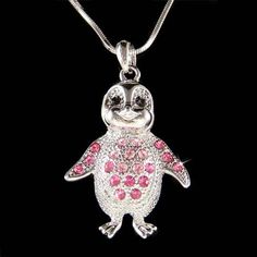 PERFECT GIFT FOR Penguin lovers!!!You are getting a very cute Baby Emperor Penguin Pendant with Swarovski crystals. It comes with a FREE 18" inch (45cm) silver plated rhodium finish snake chain necklace with lobster clasp. Pendant size is 1" wide X 1 5/8" high (25mm X 41mm)Crystal Color: Light Rose, Jet Black, Rose===================Prices are in US$.For shipping policies and other important information, click on “profile” on the right.See an item that you like but has already been sold? Contact Crystal Rhinestone Necklace For Gift, Crystal Rhinestones Necklaces For Gift, Rhinestone Necklaces As Valentine's Day Gift, Crystal Necklaces With Rhinestones As Gift, Crystal Necklaces With Rhinestones For Gift, Rhinestone Necklaces For Valentine's Day Gift, Valentine's Day Gift Necklaces With Rhinestones, Valentine's Day Gift Necklace With Rhinestones, Personalized Pink Jewelry For Christmas