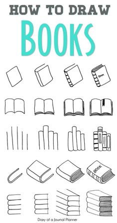 how to draw books for kids and adults with the title, how to draw books