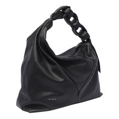 Vic Matie' black shoulder bag, zip closure, 2 inner open pockets, one zip pocket, one handleComposition: 100% Calf Leather