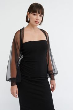 Airy Black Mesh Bolero - Olympia Bolero | Marcella Tulle Bolero, Mesh Shrug, Mesh Bolero, Ladies Brunch, Romantic Silhouette, Bolero Top, Edgy Elegance, Bolero Shrug, Rosé Brown