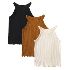 PRICES MAY VARY. Soft Toddler Tank Tops for Girls: This toddler girl tank tops made of 95% Cotton & 5% Spandex, ensures the comfortable wearing, soft, stretchable, breathable and skin friendly. Stylish Girl Summer Tank Tops: Toddler girl multipacks top camisoles, ribbed sleeveless, halter design, lettuce edge tank tops, cute and attractive. 3 Pack Toddler Girl Halter Tops: Toddler girl summer plain tank tops various color, suitable for Shopping, Home, School, Campus, Weekend, Party, Picnic, Dail Kids Tank Top, Plain Tank Tops, Kids Tank Tops, Toddler Girl Summer, Girls Summer Tops, School Campus, Solid Tank Tops, Weekend Party, Tanktop Girl