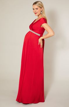 Maternity Evening Gowns, Rose Tiffany, Maternity Occasion Dress, Red Kaftan, Mireille Enos, Pregnant Party Dress, Maternity Evening, Tiffany Rose, Preggo Fashion