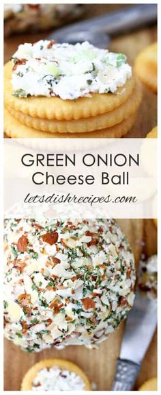 green onion cheese ball is an easy appetizer to serve at any party or celebration