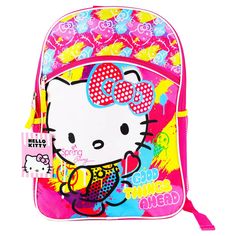 Playful Hello Kitty Print Standard Backpack, Pink Hello Kitty Backpack For End Of School Year, End Of School Year Pink Hello Kitty Backpack, End Of School Year Hello Kitty Pink Backpack, Cute Hello Kitty Travel Backpack, Cute Hello Kitty Print Backpack For Travel, Pink Hello Kitty Backpack For Back To School, Pink Cat Design Backpack, Cute Hello Kitty Standard Backpack