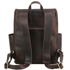 Item Type: Backpack Style: Vintage Main Material: Genuine Leather Lining Material: Polyester Gender: Men Interior: Interior Slot Pocket, Cell Phone Pocket, Interior Zipper Pocket Exterior: Flap Pocket Pattern Type: Solid Closure Type: Zipper Carrying System: Arcuate Shoulder Strap Capacity: 20-35 L / 676.28-1183.49 oz Package Size: 45 x 40 x 10 cm / 17.72 x 15.75 x 3.94 inch Package Includes: 1 x Backpack Vintage Brown Leather Backpack For Daily Use, Casual Brown Backpack For Business, Large Capacity Leather Backpack In Brown, Casual Brown Leather Backpack With Leather Lining, Casual Brown Leather Backpack, Casual Brown Backpack With Leather Lining, Brown Business Backpack With Adjustable Strap, Classic Brown Leather Backpack With Large Capacity, Classic Large Capacity Brown Leather Backpack