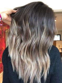 Brown Hair With Highlights And Root Smudge, Melted Root Balayage, Blended Balayage Straight Hair, Darker Bronde Balayage, Toned Down Balayage, Heavy Balayage On Dark Hair, Cool Balayage Brunettes, Reverse Balayage Brunette Dark Brown, Blonde Balayage On Dark Hair Brunettes