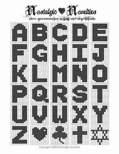 cross stitch alphabets in black and white, with the letter's lowercasees