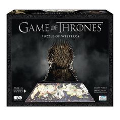 the game of thrones puzzle is shown in front of a black background with white flowers