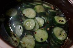 cucumbers are being cooked in an electric pressure cooker