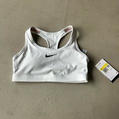 Never Worn Brand New With Tags White Nike Bra Nike Fitted Bra-friendly Top, Sports Bra Aesthetic, Jordan Clothes, Nike Bras, Nike Stuff, Nike Bra, Red Sports Bra, Nike Pro Women, Athletic Clothes