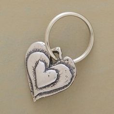 Heart Silver Pewter Casting, Pewter Jewelry, Chalcedony Earrings, Heart Keyring, Heart Key, I Love Heart, Sundance Catalog, Beating Heart