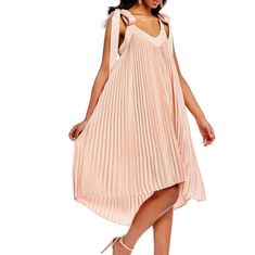 Keepsake Deep Water Pleated V-Neck Swing Latte Oversized Dress Deep V Neckline Low Back High-Low Hemline Midi Length Oversized Relaxed Fit Swing Silhouette Fully Lined Shoulder Tie Closures Pleated Fabric Because Straps Are Adjustable, Length May Vary Light Blush Pink Color (Latte) Poly Blend Material Hand Wash Cold Size Women X-Small 0-2 This Item Is Brand New With Tags. Style No. Kpsa-Wd425 #Wedding #Party #Cocktail #Formal #Dance #New Years #Holiday #Neutral #Nude #Boho #Classic #Retro #Relax Vacation V-neck Pleated Midi Dress, Pleated V-neck Midi Dress For Vacation, V-neck Pleated Midi Dress For Vacation, Spring V-neck Dress For Date Night, Pleated V-neck Midi Dress For Day Out, Spring Pleated Midi V-neck Dress, V-neck Pleated Midi Dress For Day Out, Chic Pleated V-neck Dress For Spring, Spring Pleated V-neck Dress For Date Night