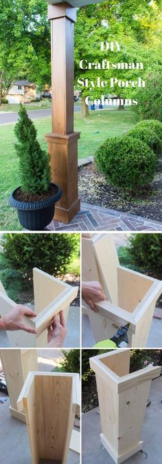 the steps to make a wooden planter stand