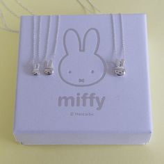 DESCRIPTIONThis adorable little Sterling Silver Miffy Rabbit Charm Necklace is lovely and adds a fun, delightful touch of character to any outfit.Beautifully handcrafted in the UK from the highest quality 925 sterling silver, this charming, larger version of the classic Miffy head charm necklace in sterling silver; simple and stylish, the chain threads through loops concealed behind Miffy's ears allowing the head to slide freely. Our Sterling Silver Miffy Necklace comes attached to a silver chai Cute Nickel-free Sterling Silver Necklaces, Playful Silver Charm Necklaces, Cute Hypoallergenic Silver Charm Necklaces, Cute Sterling Silver Pendant Charm Necklaces, Cute Sterling Silver Pendant Charm Necklace, Cute Sterling Silver Necklace For Everyday, Playful Adjustable Silver Necklace, Cute Silver Charm Necklaces For Everyday, Playful Adjustable Silver Charm Necklace