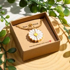 A portion of every purchase at Bee Kind Shop is donated to non-profit organizations that help save bee colonies around the globe.
---

  

This incredibly unique necklace serves as a symbol of purity, innocence, hope, and new beginnings, making it the perfect gift for the sunshine of your life!

---


Did you know that Daisies are one of many flowers that carry and provide vital nutrients that are extremely helpful for keeping bees alive? 

---



Wear it as a daily reminder of strength, positiv Handmade Spiritual Necklaces For Best Friend Gift, Handmade Spiritual Necklace For Best Friend, Inspirational Handmade Necklaces For Gifts, Inspirational Handmade Necklace Gift, Inspirational Handmade Necklace For Gift, Inspirational Pendant Charm Necklace For Gift, Inspirational Pendant Charm Necklace As Gift, Inspirational White Jewelry Gift, Inspirational White Jewelry For Gifts