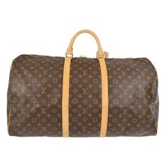 Love You Babe, Louis Vuitton Keepall, Brown Canvas, Canvas Leather, Monogram Canvas, Made In France, Louis Vuitton Monogram, Bags Handbags, Shoe Accessories