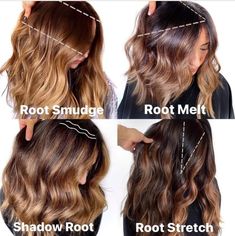 Root Stretch Hair, Root Smudge Blonde, Shadow Roots Hair, Shadow Roots, Brunette Roots, Root Melt, Root Smudge, Black Hair Bows, Hair Shadow