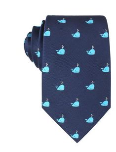 Laboon Blue Whale Necktie Blue Tie For Summer As A Gift, Blue Tie For Summer Gift, Blue Ties For Summer Gift, Blue Ties As Summer Gift, Navy Formal Ties For Summer, Groom Blue Suit, Gentlemen Accessories, Malibu Blue, Blue Necktie