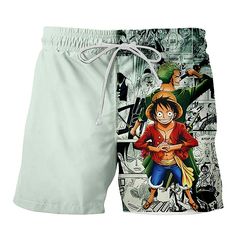 Gender:Men's,Women's,Couple's,Unisex; What's in the box:Shorts; Types:Back To School,Board Shorts,Beach Shorts; Holiday:Back To School; Style:Cosplay; Material:100% Polyester; Age Group:Adults'; Characters:Monkey D. Luffy,Portgas D. Ace; Cosplay Works:One Piece; Pattern:Anime; Design:Kawaii,Graphic,Harajuku; Listing Date:04/13/2022; Production mode:External procurement; Clothing Length:; Hip:; Waist:; Print Type:Hot Stamping Tropical Swim Trunks With Built-in Shorts For Beach Season, Tropical Swim Trunks With Built-in Shorts For Poolside, Kawaii Shorts, Tropical Style Blue Swim Trunks With Built-in Shorts, Tropical Swim Trunks With Built-in Shorts, Pool Shorts With Pockets, Short Length, Cartoon Movie Characters, Everyday Cosplay, Hip Clothes