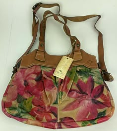 patricia nash napoli floral shoulder bag PO2301PAN new with tags. Bag drop 22 inches Floral Print Double Handle Shoulder Bag For Everyday, Everyday Floral Print Double Handle Shoulder Bag, Everyday Floral Print Shoulder Bag With Double Handle, Floral Print Leather Shoulder Bag, Leather Floral Print Satchel Shoulder Bag, Leather Tote Bag With Floral Print, Leather Bag With Floral Print For Spring, Vintage Floral Print Shoulder Bag For Spring, Vintage Leather Bags For Spring