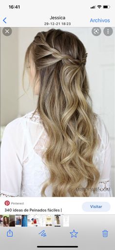 Easy Rope Braid, Rope Braid Hairstyles, Rope Braided Hairstyle, Romantic Curls, Braided Half Up, Bridesmaid Hair Half Up, Rope Braid, Girls Hairstyles Braids, Braid Hairstyles