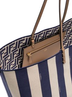 Roll large canvas tote by Fendi. This item is in size UNI and the color is Blue Luxury Blue Canvas Bag, Luxury Blue Canvas Shoulder Bag, Fendi Flats, Rolling Tote Bag, Fendi Tote Bag, Fendi Women, Rolling Tote, Fendi Tote, Chanel 2