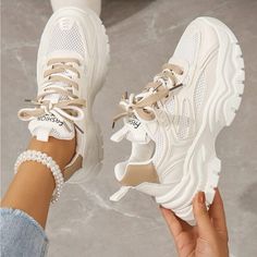 Super Cute And Stylish Ships In 5-10 Business Days Tags: #Shoes #Heels #Party #Newyears #Holiday #Sandals #Gold #Beautiful #Glitter Dr Shoes, Pretty Shoes Sneakers, White Shoes Sneakers, Chunky Shoes, Dad Shoes, White Sneakers Women, Sport Style, Driving Shoes, Chunky Sneakers