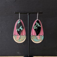 I repurposed these earrings from 3 vintage tins. They're made with antiqued silver tone ear wires and are very lightweight.  All imperfections are a design element and intentional. Tin Can Earrings, Tin Earrings, Vintage Patina Earrings, Upcycled Tin Jewelry, Vintage Teardrop Patina Earrings, Vintage Tin Earrings, Vintage Tins, Vintage Tin, Favorite Things Gift