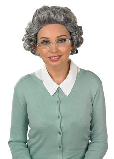 PRICES MAY VARY. Our high quality granny grey permed wig: package contains one short, grey, curled grandma wig and glasses. Available in one size which fits most adults. Our old lady wig. Easy to wear and durable Founded in 2009 by 3 friends with a passion for costumes, we now have 100s of designs all manufactured to the high standards of quality, fit and design. We have offices in the US, UK and Europe. Perfect for old lady wig, wigs for older women, ladies wigs, granny wig, old lady wigs for w Old Lady Hairstyles Costume, Old Lady Hairstyles, Lady Hairstyles, Granny Wig, Granny Costume, Grandma Costume, Fancy Dress Wigs, Old Lady Costume, Fancy Dress Ball