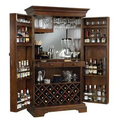 Howard Miller Sonoma II Wine & Bar Cabinet 695065 - Home Bars USA Bar Furniture For Sale, Liquor Storage, Home Bar Cabinet, Bar In Casa, Diy Home Bar, Wine Bar Cabinet, Howard Miller, Home Bar Designs, Home Bar Furniture