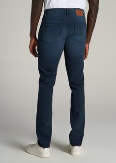 About Our Tall Slim-Fit Jeans Fitted and fresh with a length you'll love. Our newest tall men's jeans offer the perfect balance of tapered and skinny, with a versatile slim-fit that you'll reach for day after day. We know the struggles of finding more fitted styles when you're a tall guy, with jeans that are either too loose or too short (or both). And when you're wearing a slimmer pair, the fit is more important than ever – you want your jeans to fit close to your frame while still having all t Scrubs Dress, Cozy Sleepwear, Tall Men, Sports Blazer, Women Essentials, Long Sleeve Tee Shirts, Clothing Care, Suit Shop, Athletic Pants