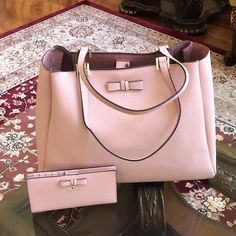 Guaranteed Authentic Bundled 2pcs: Handbag&Wallet Set Style # Wkru 5455 Authentic Kate Spade Nell Pershing Street Color:Warmvellum(265) Measurement: H 11” L Bottom 13.5” W 4.5” Double Handle Drop 9.5” Matching Wallet Stacy Smoke/ Pet Free Environment Elegant Wallets With Removable Pouch For Shopping, Elegant Wallets With Removable Pouch, Elegant Leather Wallet For Shopping, Elegant Pink Shoulder Bag With Interior Card Slots, Elegant Leather Wallet, Feminine Kate Spade Shoulder Bag With Removable Pouch, Chic Wallets With Removable Pouch For Shopping, Chic Wallet With Removable Pouch For Shopping, Kate Spade Feminine Bag With Removable Pouch